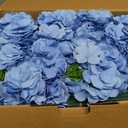 100 PCS Blue Hydrangea Artificial Flowers, Silk Full Flowers Heads with Stems for Wedding Centerpieces, Home, Garden, Baby Shower, Party Decoration