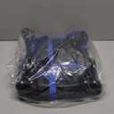 Car Seat Travel Cart for Airport, Car Seat Dolly Carseat Roller Foldable Car Seat Carrier Dolly with Blue Straps Trolley Luggage Cart for Transport (Black)