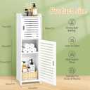 Bathroom Storage Cabinet,Small Floor Cabinet,Multifunctional Side Organizer Rack Stand Table, White