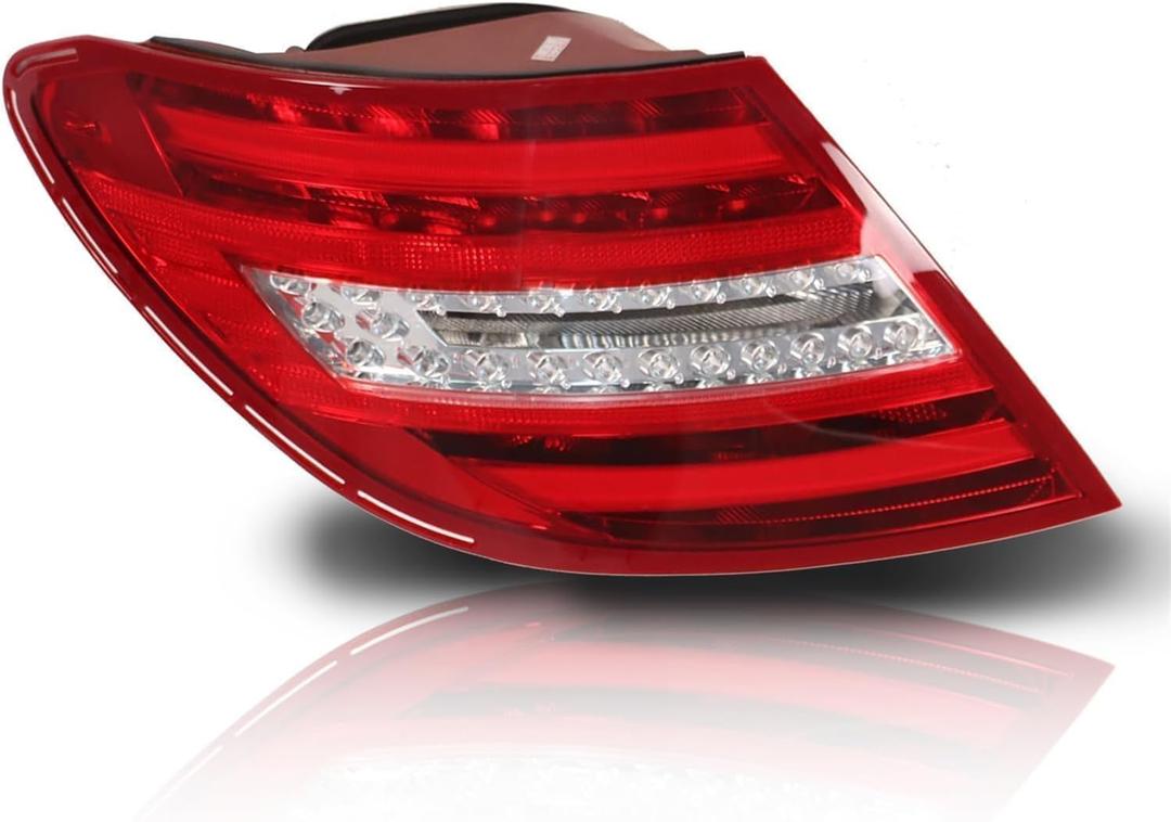 Left Side Tail Light Assembly Compatible with 2011-2014 W204 C250 C300 C350 Driver Rear Brake Lamp Taillight 2049060603 MB2800135