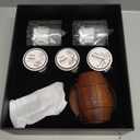 Whiskey Smoker Kit with Torch - No Butane, 6 Flavors Wood Chips, 2 Whiskey Glasses, 2 Round Ice Cube Mold, Old Fashioned Smoker Kit Cocktail Smoker Drink Smoke, Anniversary Birthday Gifts for Men Dad