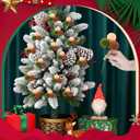 24 Pcs 7.9 Inch Christmas Ball Ornament Picks Christmas Tree Picks with Glitter Xmas Ball Ornaments for Xmas Tree Topper Vase Fillers Wreath Stairs Garland Decoration Supplies (Novelty)