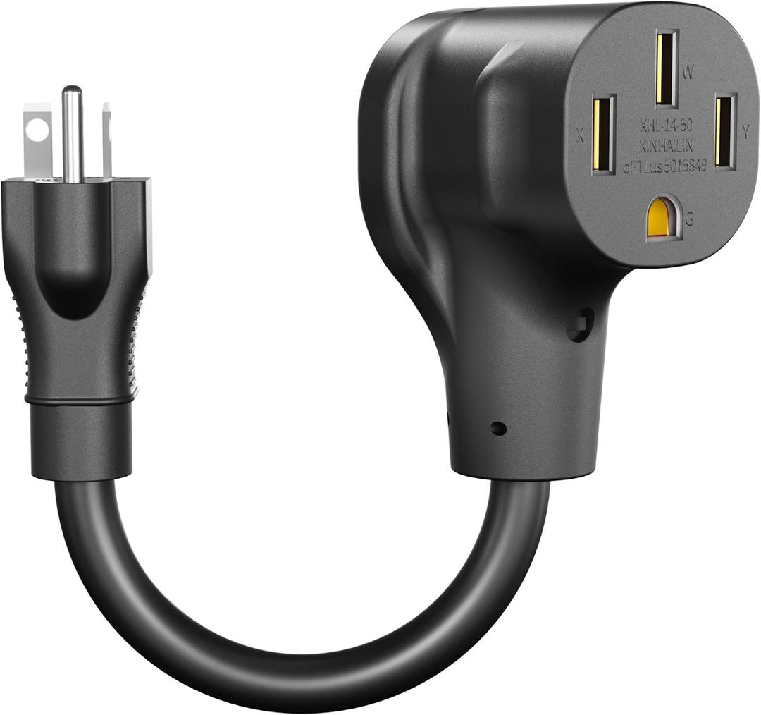 NEMA 6-20P to NEMA 14-50R 250V 20 Amp EV Charger Adapter EV Charger Power Cord Adapter Connector 11.8 Inch Electrical Power Conversion Adapter Cord for Portable EV Charger