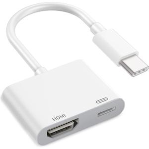 Apple USB-C to HDMI Adapter 4K@120Hz for iPhone 15 16 17 to TV, MFi Certified Type-C to HDMI 2.3 Dongle Cord with 100W Fast Charging Port for MacBook Pro/Air, iPad Pro, iMac, Galaxy S25/S24 and More