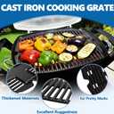 SafBbcue 7583 Cast Iron Cooking Grates 41862 Grill Burner for Weber Q200 Q220 Q2000 Q2200 396000 396001 566002 53060001 Grills, 21.5" Grill Grids Grates 20.5" Burner Tube Kit for Weber 7645 60041