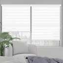 Kokorona Zebra Blinds Roller Shades Cordless Window Blinds with Valance Cover, Day and Night Sheer Shades Dual Layer Fabric for Light Control Light Filtering Privacy, White, 26" W X 72" H