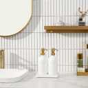Prus Waso Gold Soap Dispenser Bathroom Set, Hand and Lotion Dispenser with Stainless Steel Pump, Perfect for Modern Bathroom Decor. (Gold)