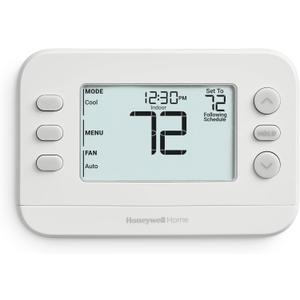 New! Honeywell Home Programmable Thermostat, Single-Stage, 1 Heat/1 Cool Compatibility, 5-2 Day Schedule, X2P, White, RTH20B