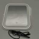 ROLOVE 8x10 Inch Lighted Vanity Mirror, 3-Color Dimmable LED Lighting & Touch Control, Portable Makeup Mirror with U-Bracket for Travel/Dressing Room (White)