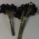 Floroom Ranunculus Artificial Flowers 18 Pcs Black Faux Silk Mini Ranunculus Bulk Fake Wedding Filler Flowers for DIY Bouquets, Centerpieces, Bridal Shower Decorations & Arrangements