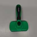 Self Cleaning Deshedding Brush for Dogs & Cats - Skin Friendly Grooming Tool with Hair Removal for Haired Pets, Green