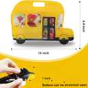 6 x 20 Pcs Cute Police Car Goodie Bags Plastic Gift Candy Bags with Handle Resealable Ziplock Treat Bags with Stand-up Bottom Back To School Party Favor Birthday Bags (SCHOOL BUS)