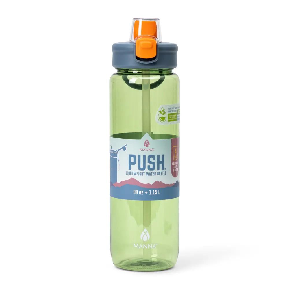 Manna Push™ Water Bottle - Green, 39 oz 