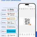Label Maker Machine with Tape, D11s Bluetooth Label Maker Waterproof Labels, Portable Mini Label Printer with Various Templates for Home Office School, White