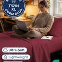 Twin XL Size 3 Piece Sheet Set - Breathable & Cooling Sheets - Burgundy