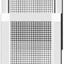 Hakuna Pets V2 Patio Pet Door Screen Insert Panel for Sliding Doors, Fits Door Track Min Ht 55.12" to Max Ht 84.25",UV Resistant Mesh, Locking Magnetic Dog Door, Easy Install and Removal, Small, White