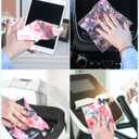 6PCS Thickened Glasses Cleaning Cloth Elegant Flower Design Microfiber Cleaning Cloth, Multi-Colored Eyeglass Lens Cleaning Cloths, Soft Wipes for Reusable Eyeglass and Phone Screens (Peony)