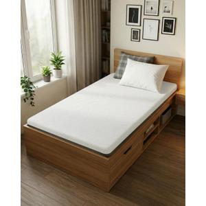 3 Inch Firm Mattress Topper Twin Size, Dual-Layer Cooling Gel Memory Foam Bed Topper for Pressure Relief, Medium Firm High-Density Mattress Pad with Removable Washable Cover, Non-Slip Base