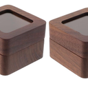 2pcs Box engagement ring holder wedding ring holder ring case ring storage case ring holder for wedding ceremony rings holder ring storage holder desktop Proposal man Wooden