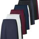 OYGSieg 6 Pack Mens Mesh Athletic Basketball Shorts Gym Shorts with Pockets, Quick Dry Workout Running Shorts Casual for Men (XX-Large, Setc)