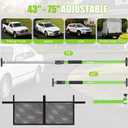 KILOUPOLE Adjustable Cargo Bars, 43" to 75" Non-Slip Truck Bed Divider, Cargo Bar for Pickup Truck Bed Cargo Bars for SUVs, Trailers, Vans, with Cargo Net Organizer and Divider Bar, 1-Pack