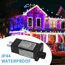 2 x 12V 12W Class 2 Power Supply, IP44 Power Adapter Driver 8 Modes Supply DC Low Voltage Transformer for Inflatable Christmas Decor LED Strip Lights, Indoor/Outdoor, IP44 Waterproof, ETL Listed