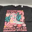 Howdy Second Grade Western 2nd Grade Teacher Cowboy Cowgirl T-Shirt (Small, Black)