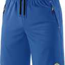 MAGCOMSEN Men's Workout Gym 9" Shorts Quick Dry Lightweight Summer Casual Athletic Hiking Shorts for Men with 3 Pockets (Blue)