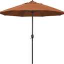 California Umbrella 9' Round Sunbrella Aluminum Outdoor Deck, Pool or Patio Umbrella, Crank Lift, Auto Tilt, Bronze Pole, Tuscan