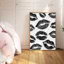 3Pcs Fashion Black White Lips And Cherry Canvas Wall Art Vintage Girl Funky Aesthetic Bow Wall Decor Ma Cherie Dark Coquette Posters Prints for Neutral Preppy Apartment Girl Room12x16in Unframed (poster, 12x16inx3pcs)