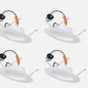 Commercial Electric 5/6 in. Integrated LED Recessed Retrofit Light Trim with Selectable Color Temperature, (4-Pack) NS01dA09FR2-259