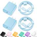 iPhone Charger Fast Charging,[MFi Certified] 2Pack 20W Type C Fast Charger Block with [10FT&6FT] USB C to Lightning Cable Compatible for iPhone 14/13/12/11 Pro Max/Xs Max/XR/X,iPad