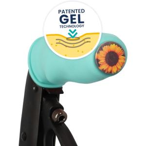 MyRollerSleeve  Rollator Handle Cover (set of 2) with Gel Pads, Prevent Hand Pain, Sore Hands, with Comfy Gel Cushion, Suitable for Walker and Wheelchair, Turquoise/Yellow/Black/Orange