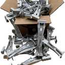 6 Inch Quick Hidden Rain Gutter Hanger Bracket Incudes Pre-Inserted Screw (25 Pack)