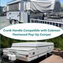 Crank Handle Replacement for Coleman Fleetwood Pop-Up Camper - Compatible with Coachmen & Fleetwood Tent Campers-OD: 7/8".ID: 5/8", Iron Lift System Crank with Rotating Plastic Grip (4-1/4" Handle)