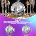 8-Inch Disco Ball 2-Pack Silver Hanging Mirror Ball with String, Reflective Disco Ball Decorations for Weddings, Birthdays, Classrooms, Home, DIY, Indoor & Outdoor Events