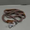 Mile High Life | Premium Leather Dog Leash | Strong Rope Leash | Leather Handle | Zinc Alloy Strong Clasp | Small Medium Large Dogs | 4/5/6 Feet(Brown, 60 Inch (Pack of 1))