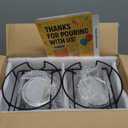 2 Gallon Glass Drink Dispensers for Parties with Stand (2 Pack)