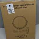 Gospire 9 Inch Extra Large Wall Mounted Mirror with 1X/10X Magnification, 360 Swivel & Extendable, Chrome Polished Finish for Bathroom Vanity, Shaving & Makeup (Men & Women) (Silvery)