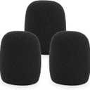 LEFXMOPHY SM57 Windscreen, Mic Foam Replacement for Shure SM57 Vocal Microphone Pop Filter, Black Noise-cancellation Windsock Cover 3-pack