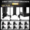 Konohan 20 Pcs 2020 Aluminum Extrusion Connector 3-Way End Corner Brackets, L-Shape Interior Corner Joints, T-Slot Nuts, Screws, Wrench, Extruded Hardware for 6mm Slot Aluminum Profile Frame Building