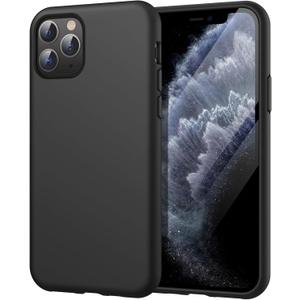 JETech Silicone Case for iPhone 11 Pro 5.8-Inch, Silky-Soft Touch Full-Body Protective Phone Case, Shockproof Cover with Microfiber Lining (Black)