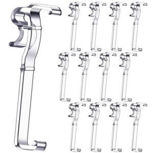 12 Pieces 3. 25 Inch Valance Clips for Blind Window Blinds Hidden Clip Clear Plastic for Horizontal Blinds Retainer Holder, Hidden Valance Clips