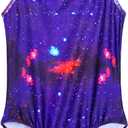 Girls Swimsuit One Piece Bathing Suit Kids' Swimwear Quick Dry Summer Beach (7-8 Years, Purple)