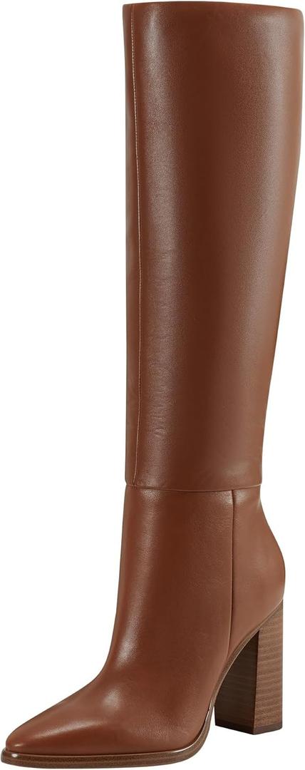 Marc Fisher LTD Women's Lannie Wide Calf (Brown)  Size 7 