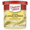 Duncan Hines Creamy Lemon Supreme Flavored Frosting, 16 oz. (Pack of 8) Best Before Aug. 12, 2026