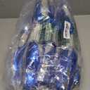 Hoteam Cheerleading Pom Poms Cheer Pompoms with Baton Handle Metallic Foil Pompoms for Adult for Team Sports Party Dance Cheering Squad Accessories, 14 Inch (Blue, Silver)