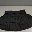 Women's Y2K Ruffle Mini Skirt Low Waist Layered Flowy Golf Skorts Skirt (Black, M)