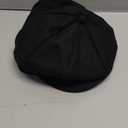 POUDAY Newsboy Cap for Men - Irish Newsies Cabbie Hat - Flat Winter Hat (Medium, Pure Black)
