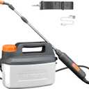 ES4-PRO Electric Sprayer 1 Gallon Built-in 4000mAh,Rechargeable Battery Powered Sprayer with Telescopic Wand,Plant Mister,Kitchen Cleaning,Indoor Watering Can for Plants (White)